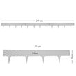 Palisada pentru gradina din plastic flexibil, 3 buc x 800x100/200 mm, 2.40 m