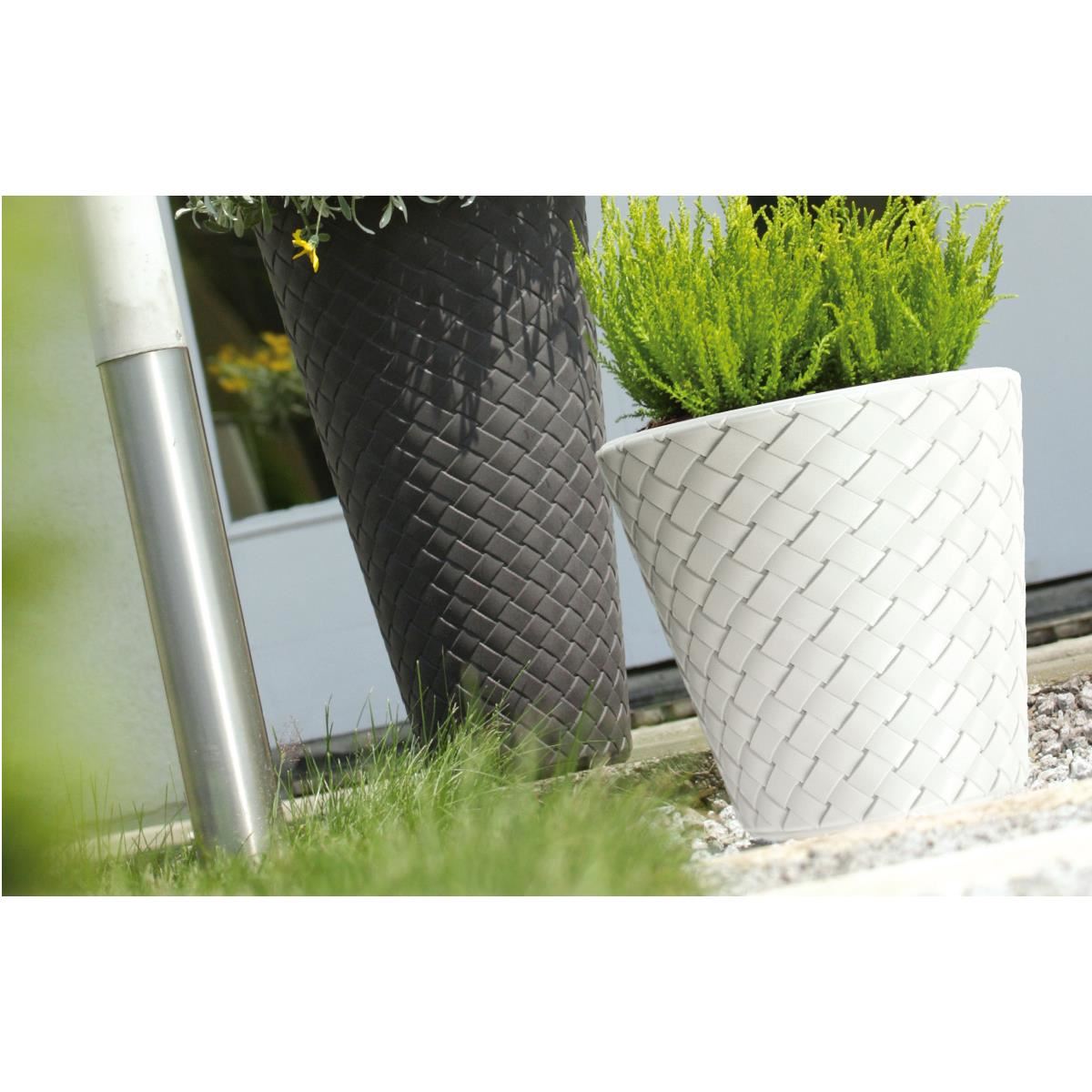 Vaso Bianco alto per piante e fiori: vaso matuba slim
