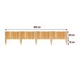 Gard de gradina decorativ din lemn 40x200 cm, natur