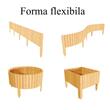 Gard de gradina decorativ din lemn, natur, 200x20 cm