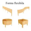 Gard de gradina decorativ din lemn 40x200 cm, natur