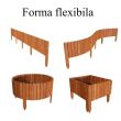 Gard de gradina decorativ din lemn 40x200 cm, maro 