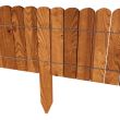 Gard de gradina decorativ din lemn 40x200 cm, maro 