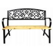 Banca de gradina, spatar structura metalica ADELA 120x56x87 cm