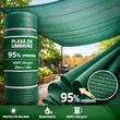Plasa de umbrire, HDPE, 230 g/mp, grad de umbrire 95%, verde, 1.5x25 m 