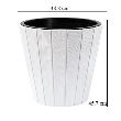 Ghiveci decorativ pentru flori, rotund, alb, 48.8x45.7 cm, Woode 