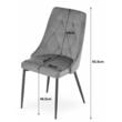 Set 4 scaune stil scandinav, Artool, Imola, catifea, metal, verde, 48.5x61x93.5 cm