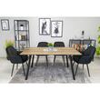 Scaun stil scandinav, Artool, Lugo, catifea, metal, negru, 57.5x56.5x86.5 cm