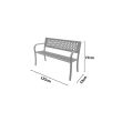 Banca de gradina 125x53x77 cm, spatar structura plastic RALUCA