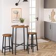 Set 2 scaune de bucatarie/bar, Artool, pal si otel, maro rustic, negru, 32x65 cm