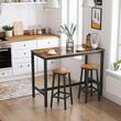 Set 2 scaune de bucatarie/bar, Artool, pal si otel, maro rustic, negru, 32x65 cm