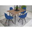 Scaun stil scandinav, Artool, Osaka, PP, lemn, albastru si negru, 46x54x81 cm