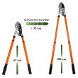 Foarfeca telescopica 65-100 cm, pentru pomi, crengi, nicovala, Strend Pro