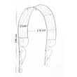 Pergola metalica arcada pentru usa 110x21x106 cm