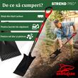 Harlet, cazma, drept, cu capat zimtat, coada fibra de sticla, 17x30x115 cm, Strend Pro Premium RedShark