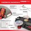 Nivela laser verde cu goniometru, acumulator USB, 20 m, Strend Pro