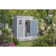 Casuta de gradina pentru depozitare unelte, alb si gri, 183x111x200 cm 