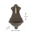 Chiuveta de gradina, model mini, aluminiu, maro, 25x11.5x41.5 cm, Strend Pro