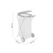 Suport sac gunoi cu maner metalic si roti, 44x52x83 cm, negru, Strend Pro