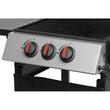 Gratar gradina, grill dreptunghiular, cu gaz, 2+1 arzatoare, cu roti, capac, rafturi, 97x60x100 cm, Valencia