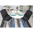 Scaun stil scandinav, Artool, Amore, catifea, metal, negru, 48x56x93 cm