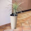 Ghiveci decorativ de flori, rotund inalt, 25x47.6 cm, cafeniu, imitatie ratan, Rato