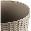 Ghiveci decorativ de flori, Prosperplast, Rato, imitatie ratan, rotund, inalt, cafeniu, 40x76.3 cm
