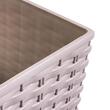 Ghiveci decorativ de flori, Prosperplast, Rato, imitatie ratan, patrat, cafeniu, 22.5x22.5x42.1 cm