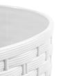 Ghiveci decorativ de flori, rotund 25x22.4 cm, imitatie ratan, alb, Rato