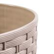 Ghiveci decorativ de flori, Prosperplast, Rato, imitatie ratan, rotund, cafeniu, 30x27 cm