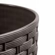 Ghiveci decorativ de flori, Prosperplast, Rato, imitatie ratan, rotund, maro inchis, 30x27 cm
