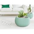 Ghiveci decorativ de flori, rotund, alb, 29x19.5 cm, Splofy