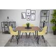 Set 4 scaune stil scandinav, Artool, Osaka, PP, lemn, crem si negru, 46x54x81 cm