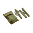 Set 3 tacamuri camping cu husa de poliester, inox, pliabile, 19.5 cm, Perfect Home 