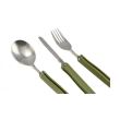 Set 3 tacamuri camping cu husa de poliester, inox, pliabile, 19.5 cm, Perfect Home 