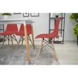 Set 4 scaune stil scandinav, Artool, Osaka, PP, lemn, vermilion, 46x54x81 cm