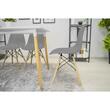 Scaun stil scandinav, Artool, Osaka, PP, lemn, gri, 46x54x81 cm