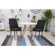 Scaun stil scandinav, Artool, Amore, catifea, metal, negru, 48x56x93 cm