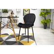 Scaun stil scandinav, Artool, Terni, catifea, metal, negru, 50x62x86 cm