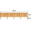 Gard de gradina decorativ din lemn, natur, 200x30 cm