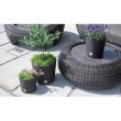 Ghiveci de flori rotund, 22.4 cm, cafeniu, Strend Pro