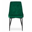 Set 4 scaune stil scandinav, Artool, Imola, catifea, metal, verde, 48.5x61x93.5 cm