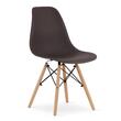 Scaune stil scandinav, set 4 buc, Artool, Osaka, PP, lemn, cafeniu, 46x54x81 cm