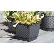 Ghiveci de flori patrat, 25x25 cm, 8.2 L, cafeniu, Strend Pro