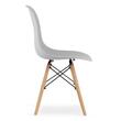 Scaun stil scandinav, Artool, Osaka, PP, lemn, gri, 46x54x81 cm