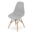 Scaun stil scandinav, Artool, Osaka, PP, lemn, gri, 46x54x81 cm