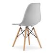 Scaun stil scandinav, Artool, Osaka, PP, lemn, gri, 46x54x81 cm
