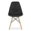 Scaun stil scandinav, Artool, Osaka, PP, lemn, negru si natur, 46x54x81 cm