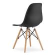 Scaun stil scandinav, Artool, Osaka, PP, lemn, negru si natur, 46x54x81 cm