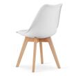 Set 4 scaune stil scandinav, Artool, Mark, PP, lemn, alb, 49x43x82 cm